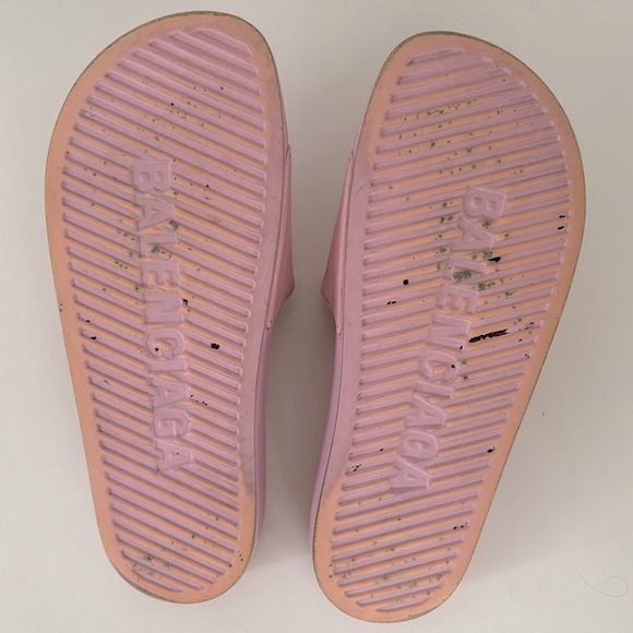 🌸Balienciaga Light Pink Rubber Pool Slide Size 40 (US Women’s 10)🌸 - Picture 10 of 14